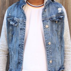 Hollister Denim/Gray Soft Jacket